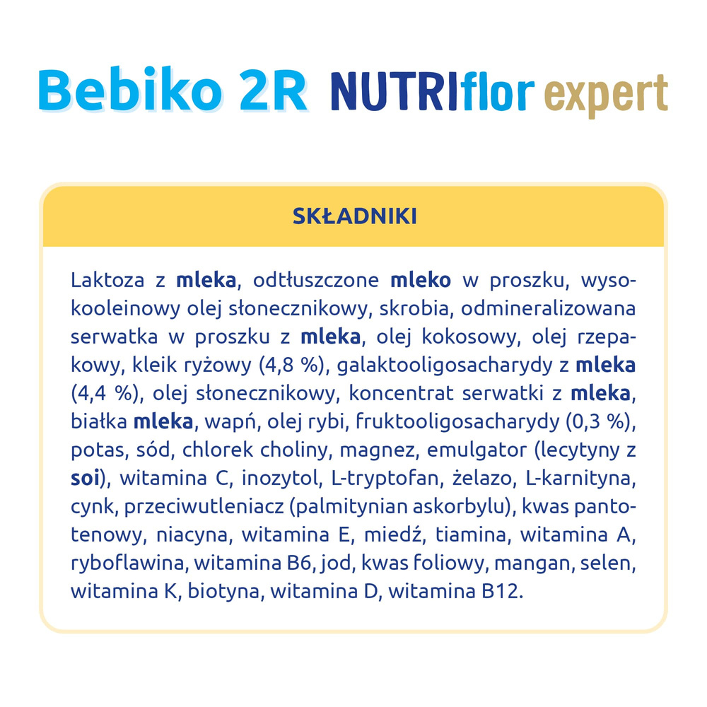 Bebiko 2R NutriFlor Expert Mleko Następne z Kleikiem Ryżowym dla Niemowląt powyżej 6. Miesiąca Życia 600g