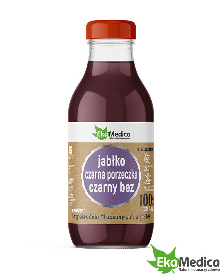 EkaMedica Natural Juice 100% Apple Black Currant 300ml