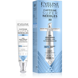 Eveline Super Needles Caffeine 30 Meso-Serum Under Eyes Wrinkle and Fatigue Reducer for Day and Night 15ml