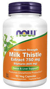 NOW Foods Milk Thistle Extract 750 mg Maximum Support for a Healthy Liver 90 Capsules