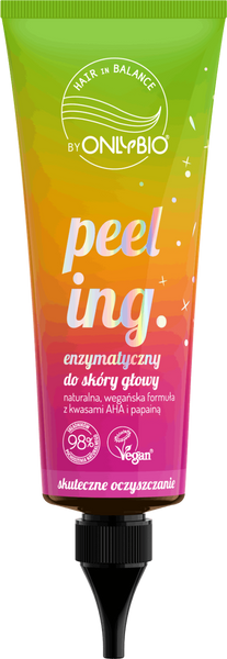 OnlyBio Hair Balance Enzymatyczny Peeling do Skóry Głowy z Kwasami AHA 125ml