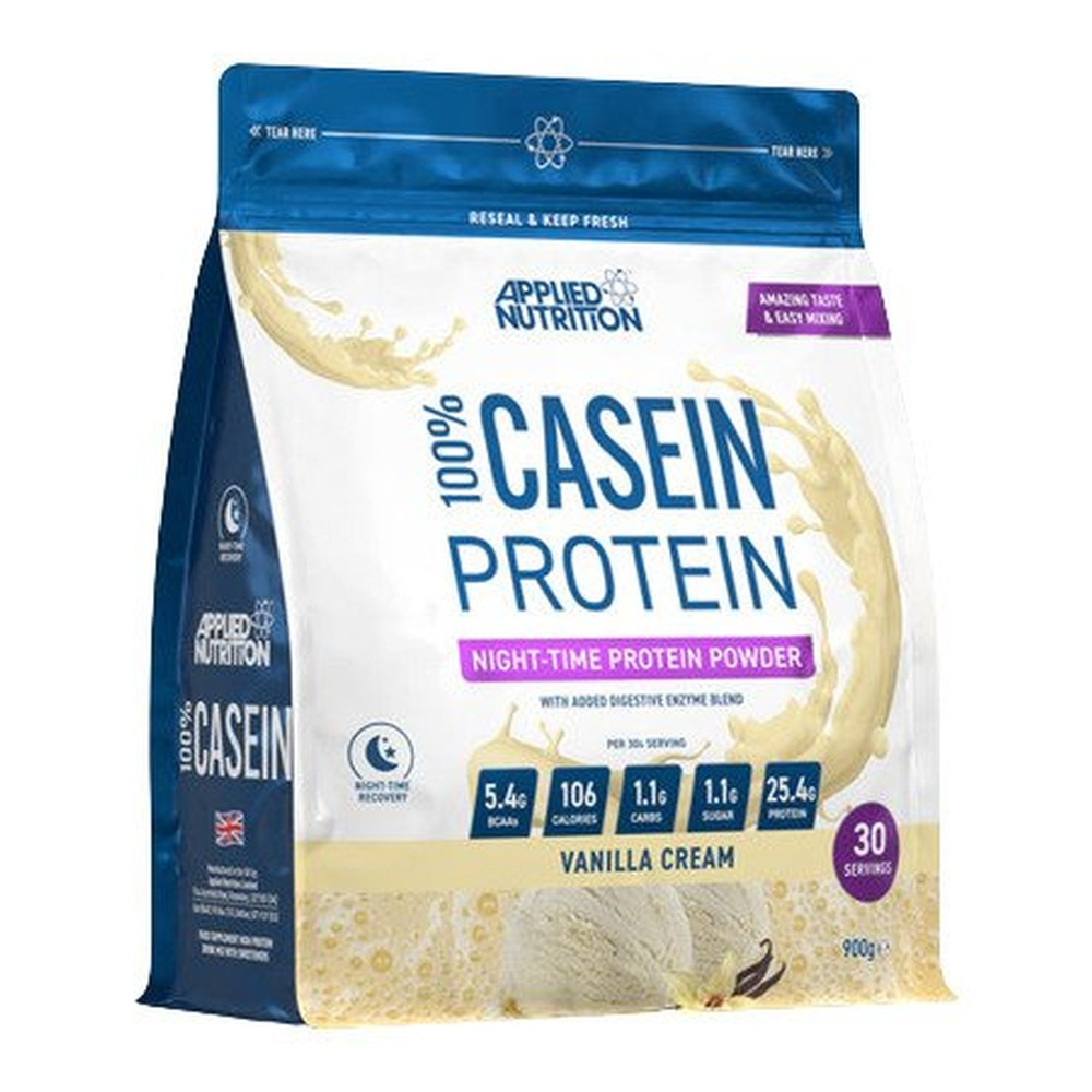 Applied Nutrition Białko kazeinowe 100%, Krem waniliowy 900g