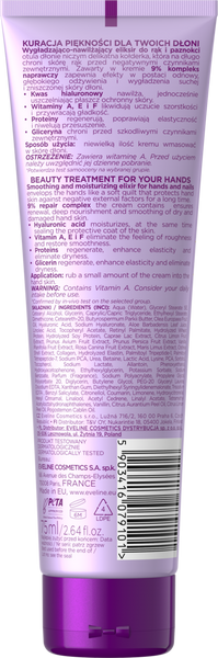 Eveline Nawilżająco-Wygładzający Krem do Rąk Aksamitne Dłonie 75ml