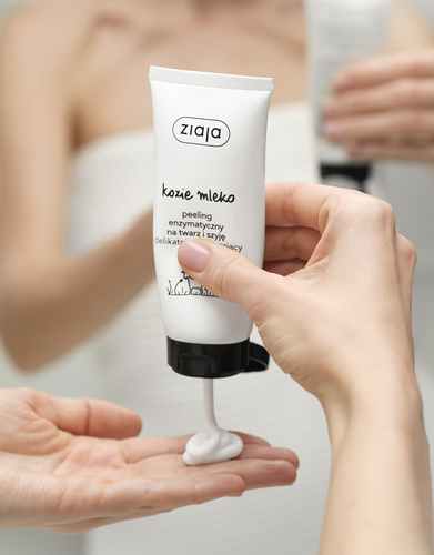 Ziaja Kozie Mleko Delikatny Peeling Enzymatyczny na Twarz i Szyję 75ml