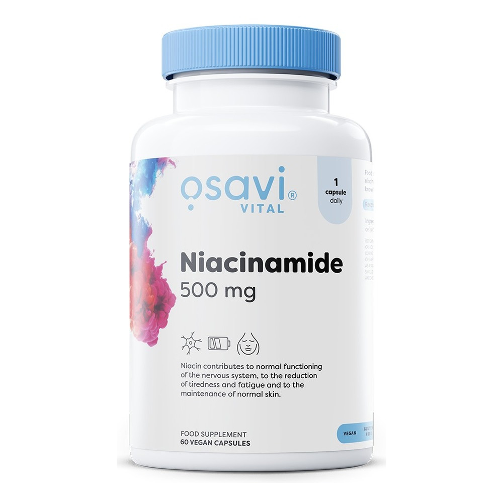 Osavi Niacynamid 500mg Na Zdrową Skórę i Układ Nerwowy 60 Kapsułek