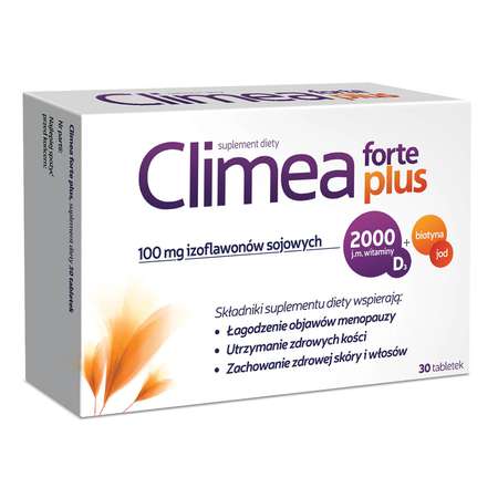 Climea Forte Plus for Menopause and Healthy Bones Skin and Hair Maintenance 30 Tablets