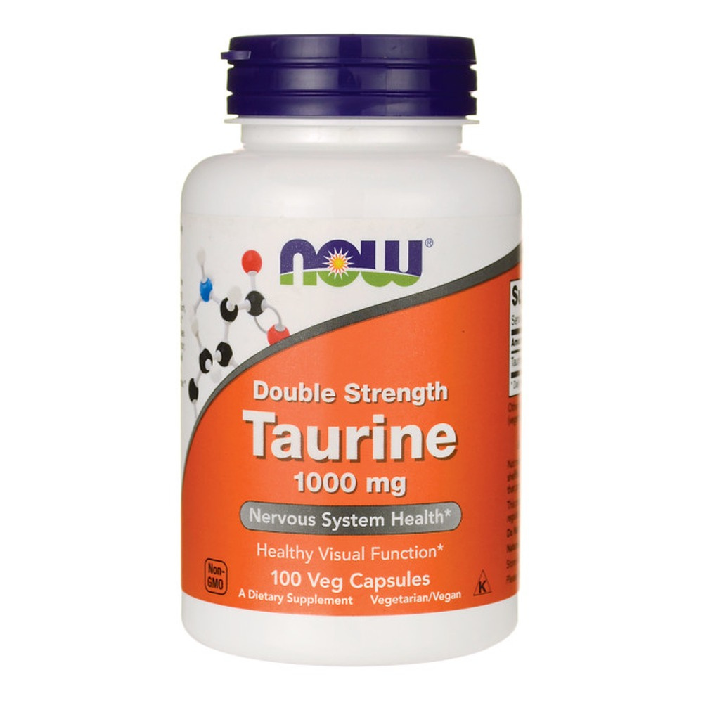 Now Foods Taurine 1000mg Double Strength Wspiera Zdrowe Widzenie 100 Kapsułek