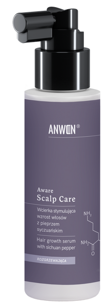 Anwen Aware Wcierka Rozgrzewająca z Pieprzem Syczuańskim - Stymulacja Wzrostu Włosów, 100 ml