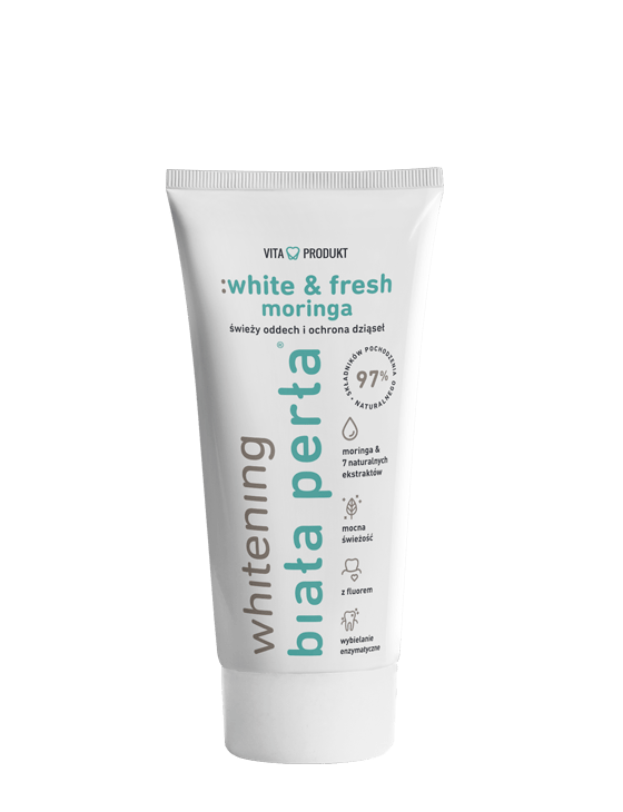 Biała Perła White & Fresh Moringa Herbal Toothpaste Fresh Breath and Gum Protection 75ml