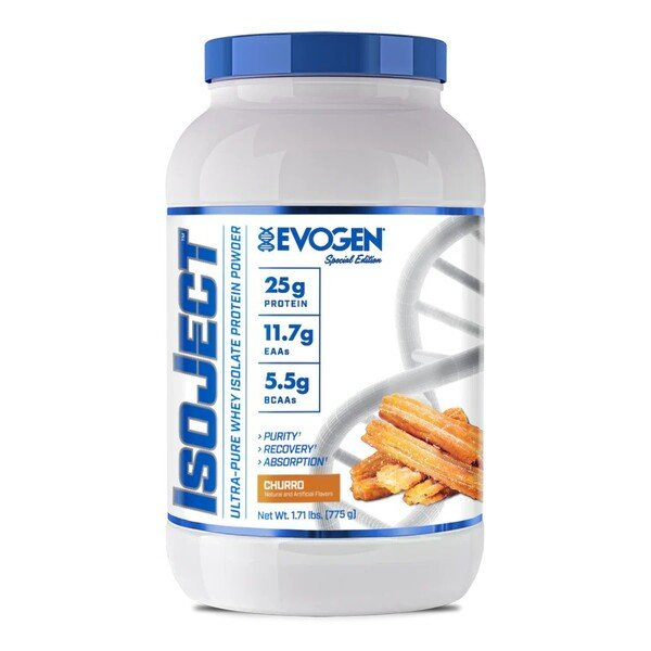 Evogen IsoJect Ultra Pure Whey Isolate Protein Powder Churro 775g
