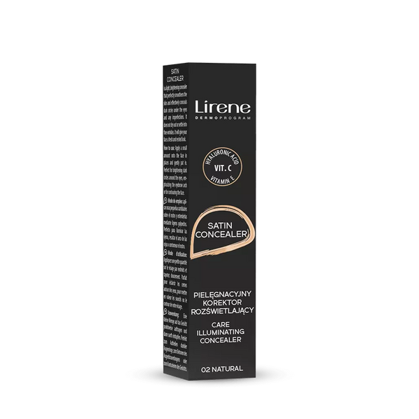 Lirene Satin Concealer Pielęgnacyjny Korektor Rozjaśniający Nr 02 Natural 10ml