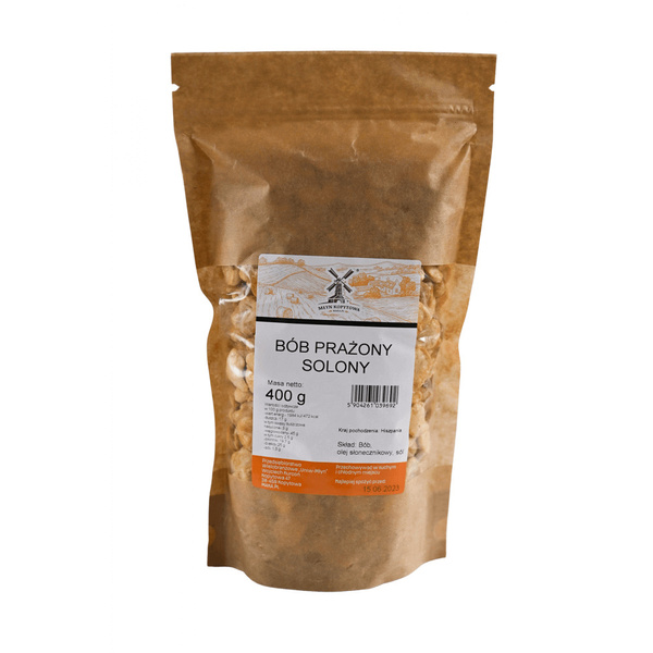 Młyn Kopytowa Roasted Salted Broad Beans 400g Best Before 30.01.26