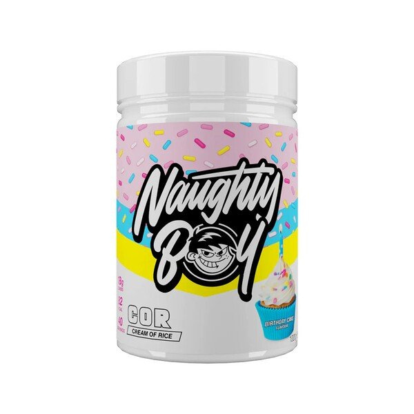 Naughty Boy Cream of Rice Birthday Cake Easy to Digest Carbohydrate Powder For Energy 1000g