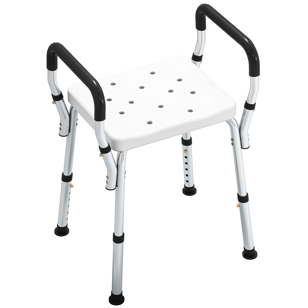 HOMCOM 57-69cm Aluminium Frame Bath Seat
