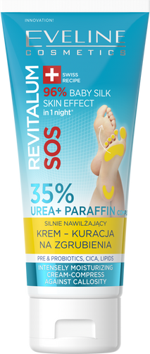 Eveline Revitalum SOS 35% Urea Silnie Nawilżający Krem-Kuracja na Zgrubienia dla Skóry Suchej 75ml