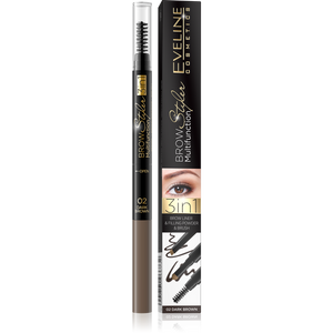 Eveline Cosmetics Brow Styler Multifunction 3in1 02 Ciemny Brąz 1 Sztuka