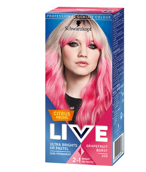 Schwarzkopf Live Ultra Brights or Pastel Hair Colour Grapefruit Burst 100 50x15ml