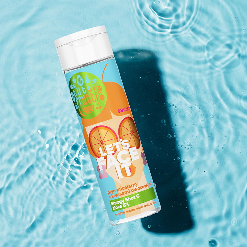 Tutti Frutti Let's Face It Cleansing Micellar Fluid with Fruit Acids and Aloe 5% + Energy Shot C 200ml