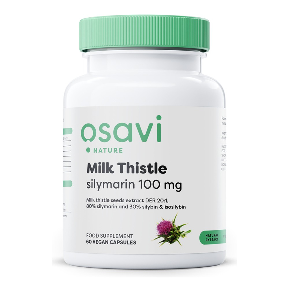 Osavi Milk Thistle, Silymarin 100mg For Liver Support 60 Vegan Caps