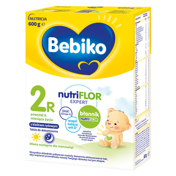 Bebiko 2R NutriFlor Expert Mleko Następne z Kleikiem Ryżowym dla Niemowląt powyżej 6. Miesiąca Życia 600g