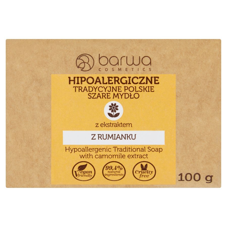 Barwa Hipoalergiczne Polskie Szare Mydło z Rumiankiem
