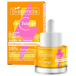 Bielenda Recharge Boost the Energy Moisturizing and Brightening Face Serum for Dehydrated Skin with Discolorations 30ml