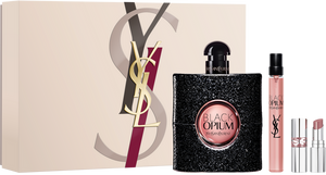 Yves Saint Laurent Black Opium Gift Set 90ml EDP + 10ml EDP + Mini Loveshine Lipstick 44 Nude Lavalière Set for Women 1 Piece