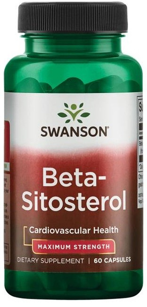 Swanson Beta-Sitosterol Maximum Strength Wspomaga Zdrowie Układu Krążenia 60 Kapsułek