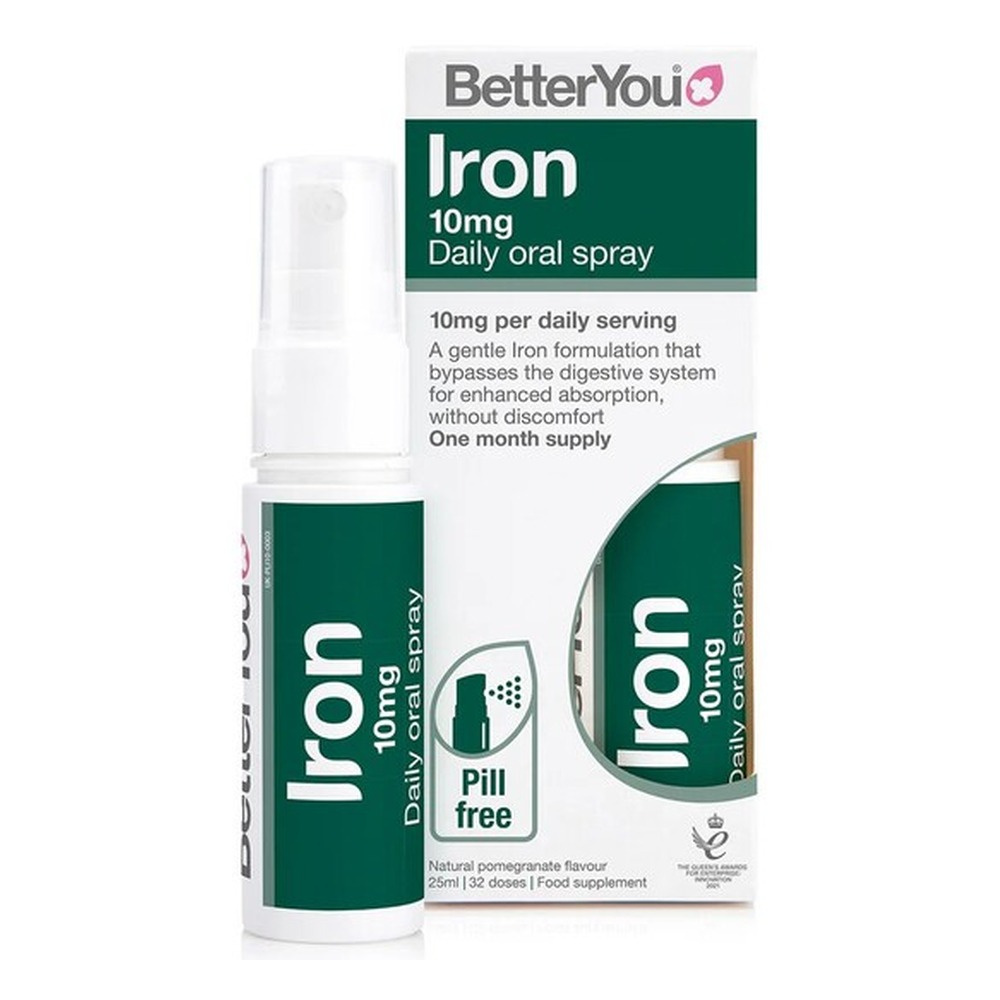 BetterYou Żelazo 10mg Spray doustny, Granat 25ml