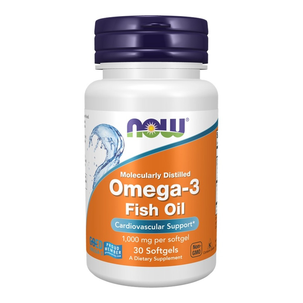 Now Foods Omega-3 Fish Oil Molecularly Distilled 30 Kapsułek