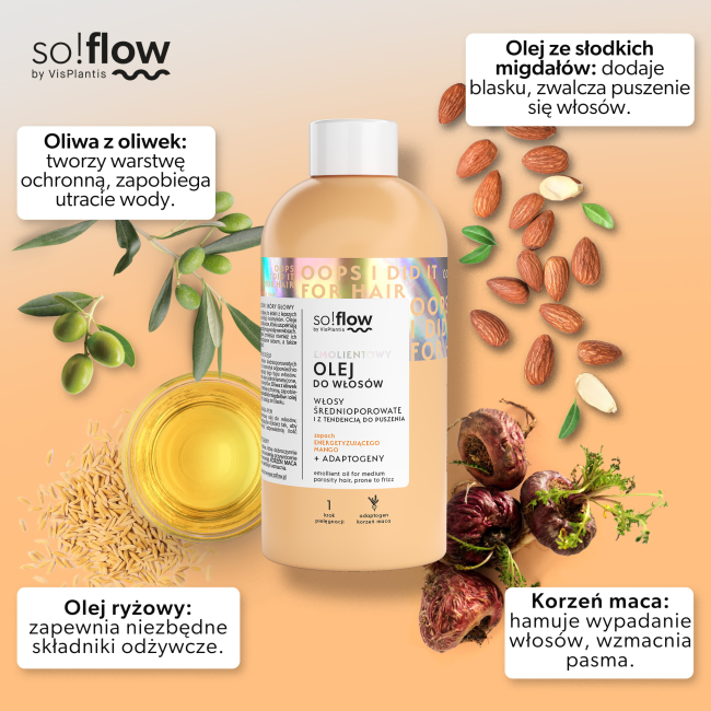 So!Flow Luxe Hydrating Emollient Oil for Medium Porosity & Frizz-Prone Hair - 150ml