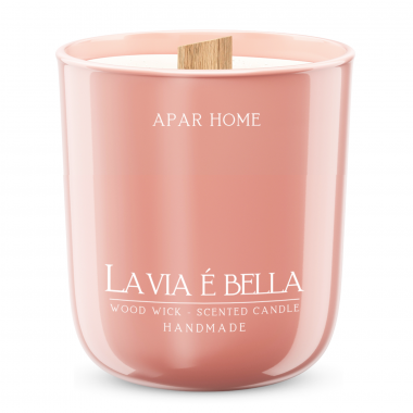 Apar Home La Via E Bella Soy Scented Candle in Glass 1 Piece