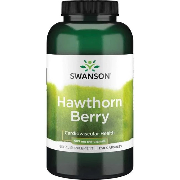 Swanson Hawthorn Berry 565mg Wpiera Naczynia Krwionośne 250 Kapsułek