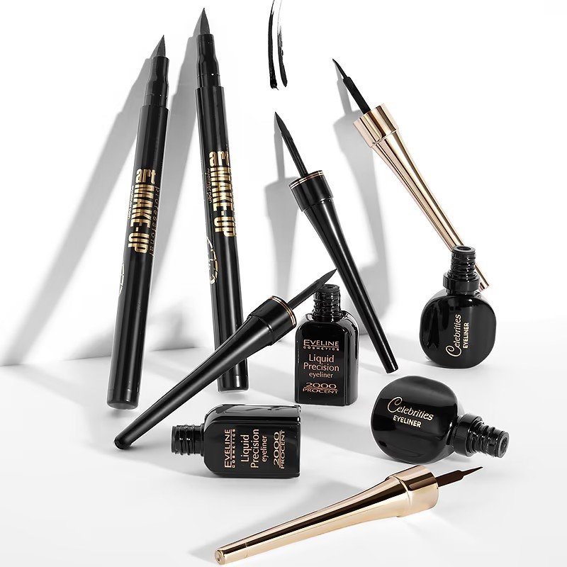 Eveline Eyeliner Do Oczu Celebrities Widelash Czarny 1 Sztuka