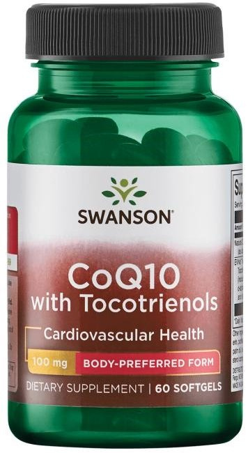 Swanson CoQ10 100 mg with 10mg Tocotrienols 60 Softgels