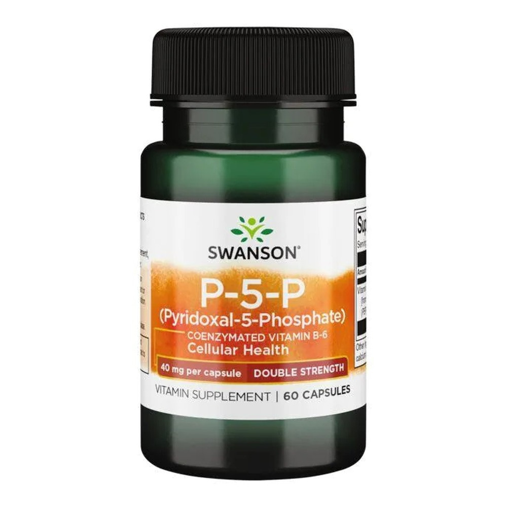 Swanson P-5-P (Pyridoxal-5-Phosphate) Coenzymated Vitamin B6 40mg 60 Kapsułek