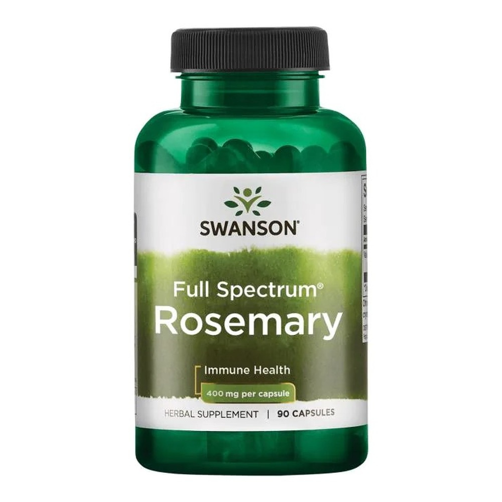 Swanson Rosemary 400mg Rozmaryn Lekarski 90 Kapsułek