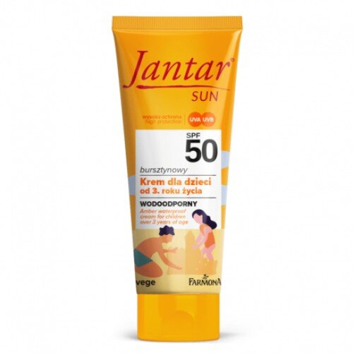 Jantar Sun Amber Waterproof Cream SPF 50 for Kids with Vegan Protection