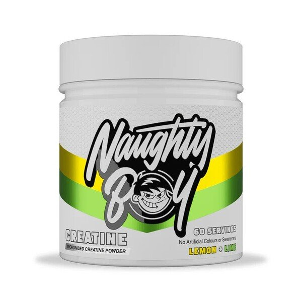 Naughty Boy Creatine Lemon and Lime Micronised Monohydrate Powder For Strength and Endurance 300g