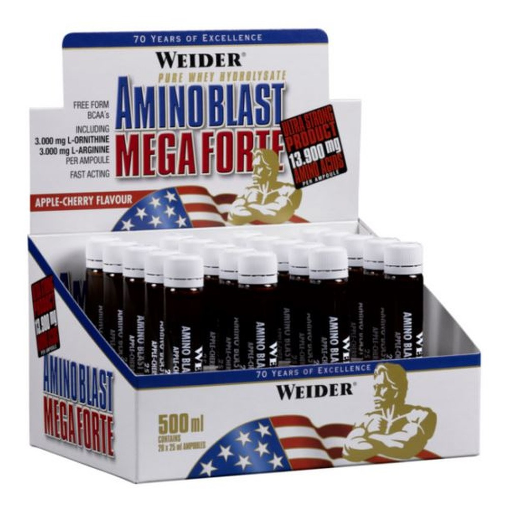 Weider Amino Blast Mega Forte, Apple-Cherry - 20 x 25 ml.
