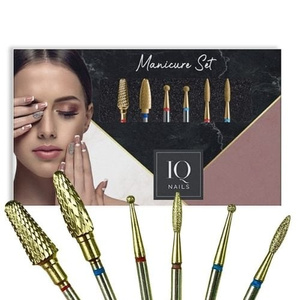 IQ Nails Gold Maxi Set Mani 17 For Gel Polish Acrylic Cuticles Removal 6pcs