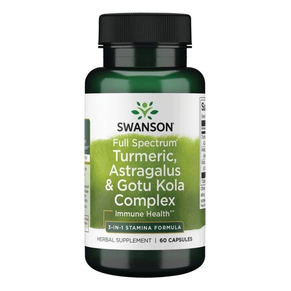 Swanson Full Spectrum Turmeric Astragalus & Gotu Kola Complex 60 Kapsułek
