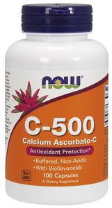 Now Foods Vitamin C-500 Calcium Ascorbate-C Supports Immunity 100 Capsules