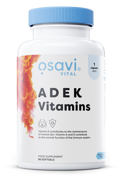 Osavi ADEK Vitamins Complex for Immunity and Bone Health 90 Softgels