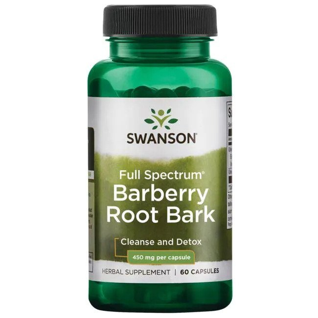Swanson Full Spectrum Barberry Root Bark 450mg Wspomaga Oczyszczanie Organizmu 60 Kapsułek