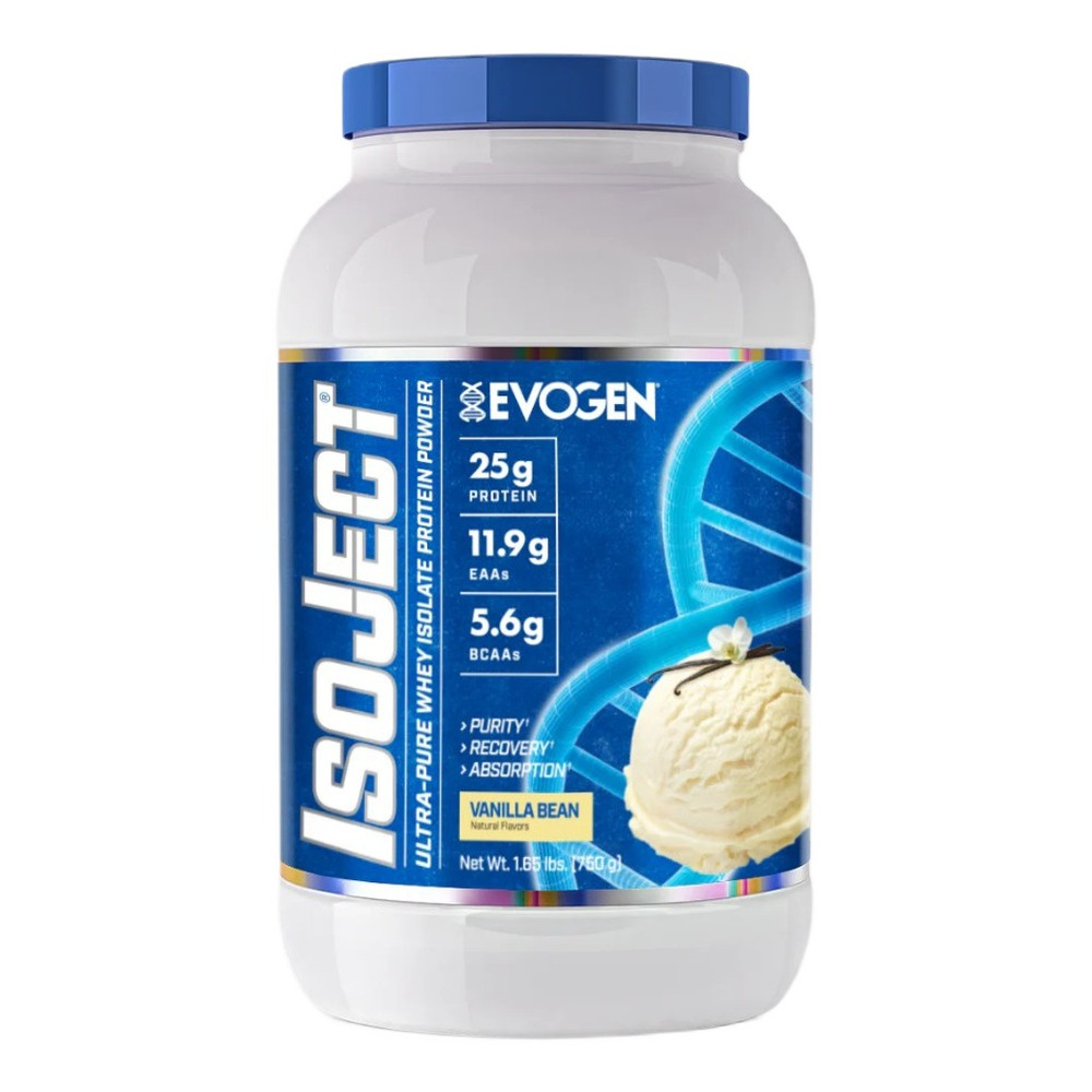 Evogen IsoJect Whey Protein Isolate Vanilla Bean For Muscle Growth and Recovery 750g