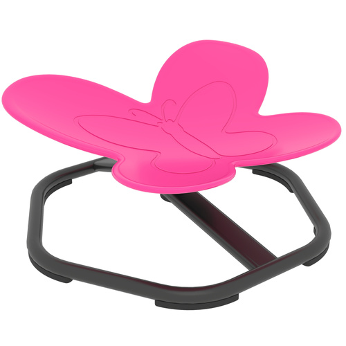 AIYAPLAY Butterfly-Shaped-kids Swivel Chair, Sensory Spinning Chair for Balance, Coordination Training, Pink