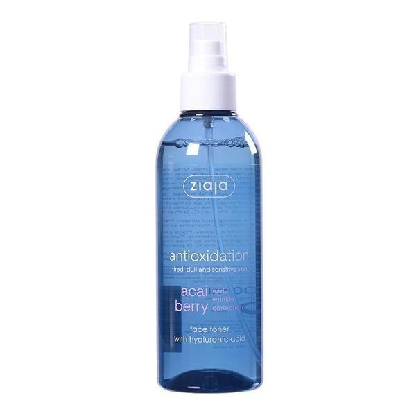 Ziaja Acai Berries Antioxidation Toner with Hyaluronic Acid for Sensitive and Dull Skin Vegan 200ml