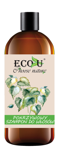 EcoU Pokrzywowy Naturalny Szampon do Wszystkich Rodzajów Włosów 500ml