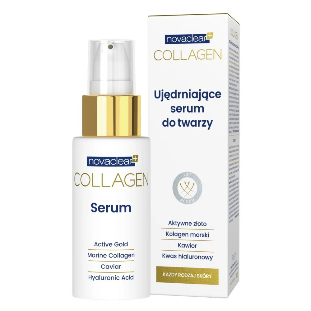 NovaClear Collagen Ujędrniające Serum do Twarzy z Kawiorem i Kwasem Hialuronowym 30ml